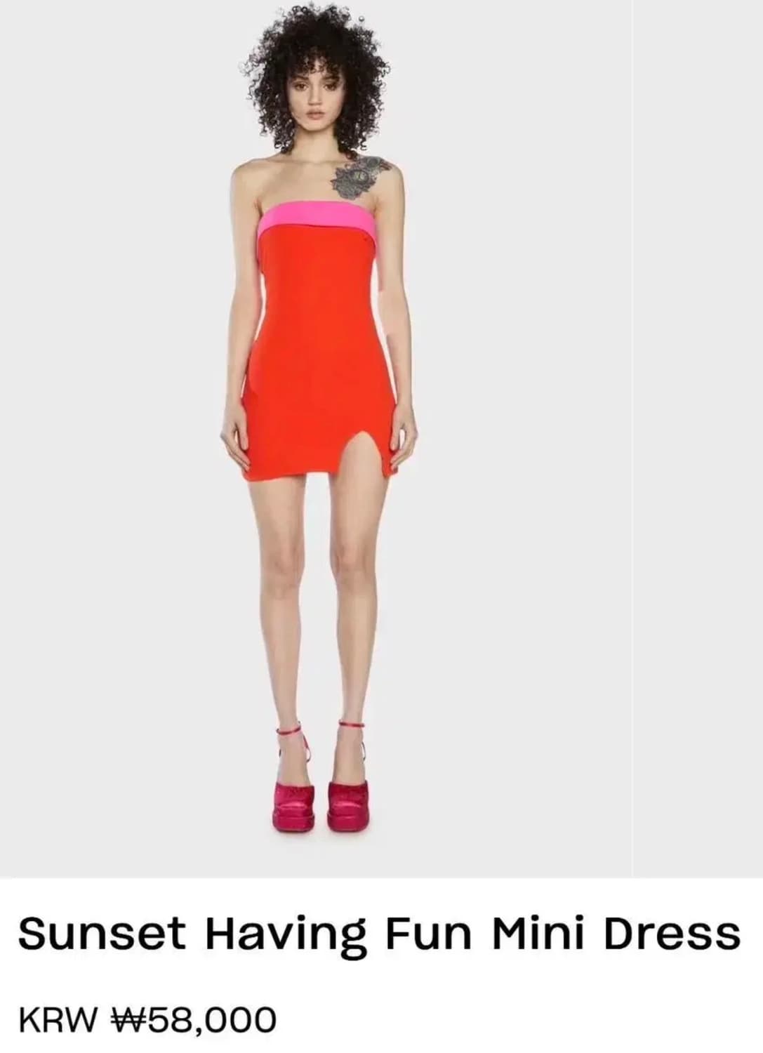 Dollskill 튜브탑 미니드레스 상품이미지1