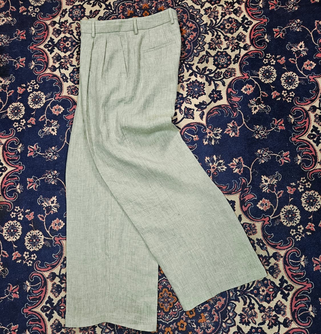 Slowear incotex in Italy 린넨 투턱 릴렉스핏 팬츠  상품이미지3