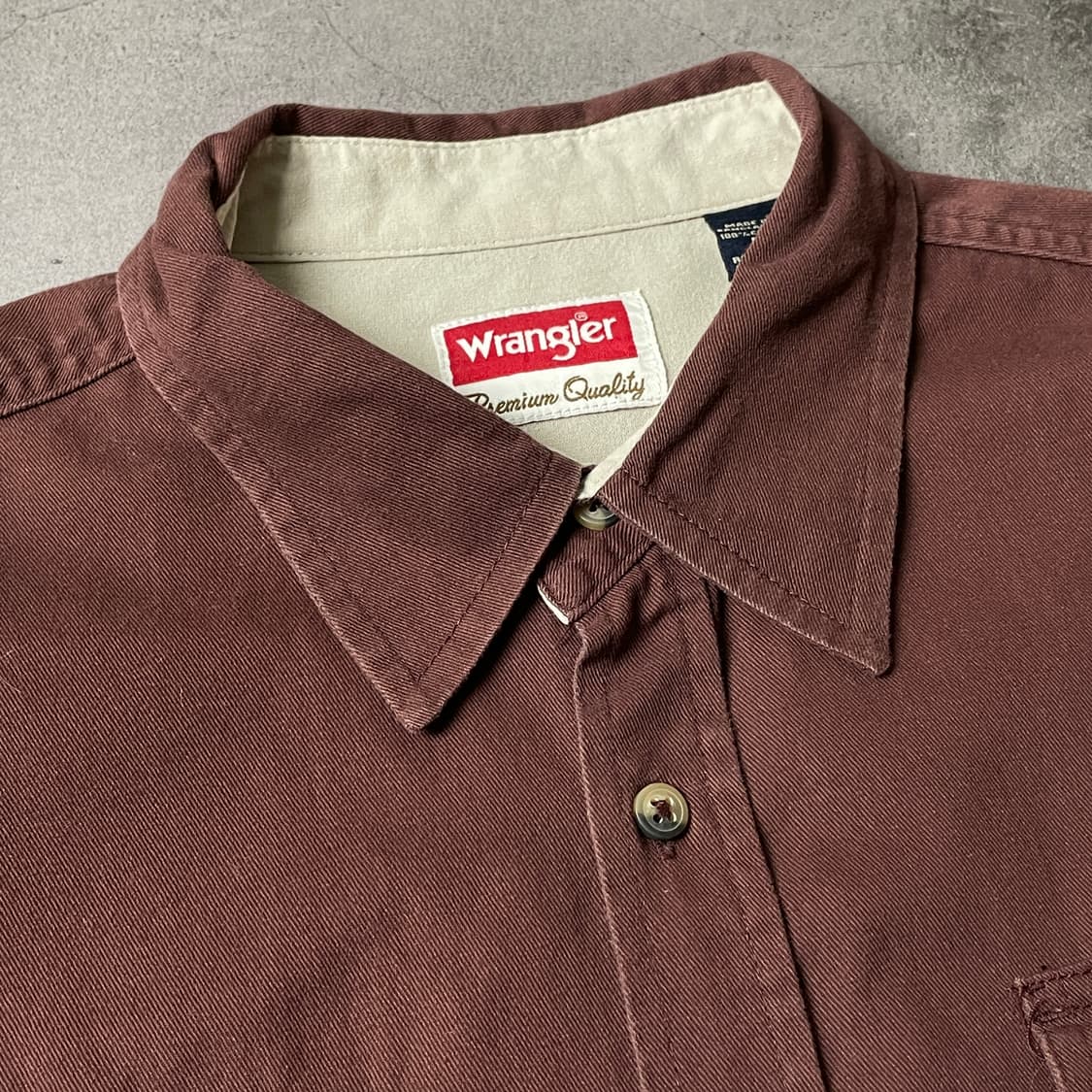 WRANGLER 랭글러 빈티지 브라운 코튼셔츠 A00400 상품이미지2