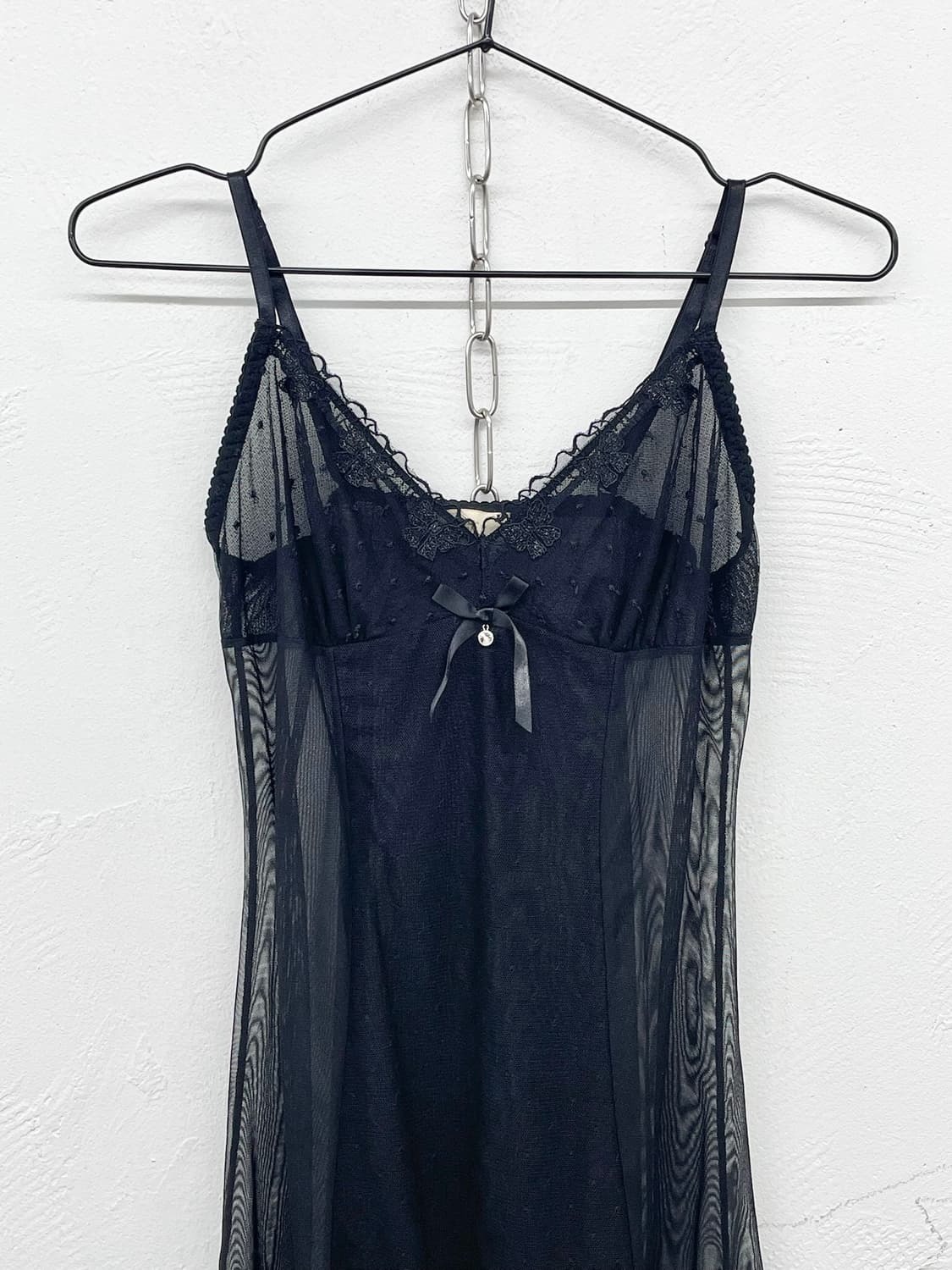 블랙 시어 레이스 슬립 상품이미지5