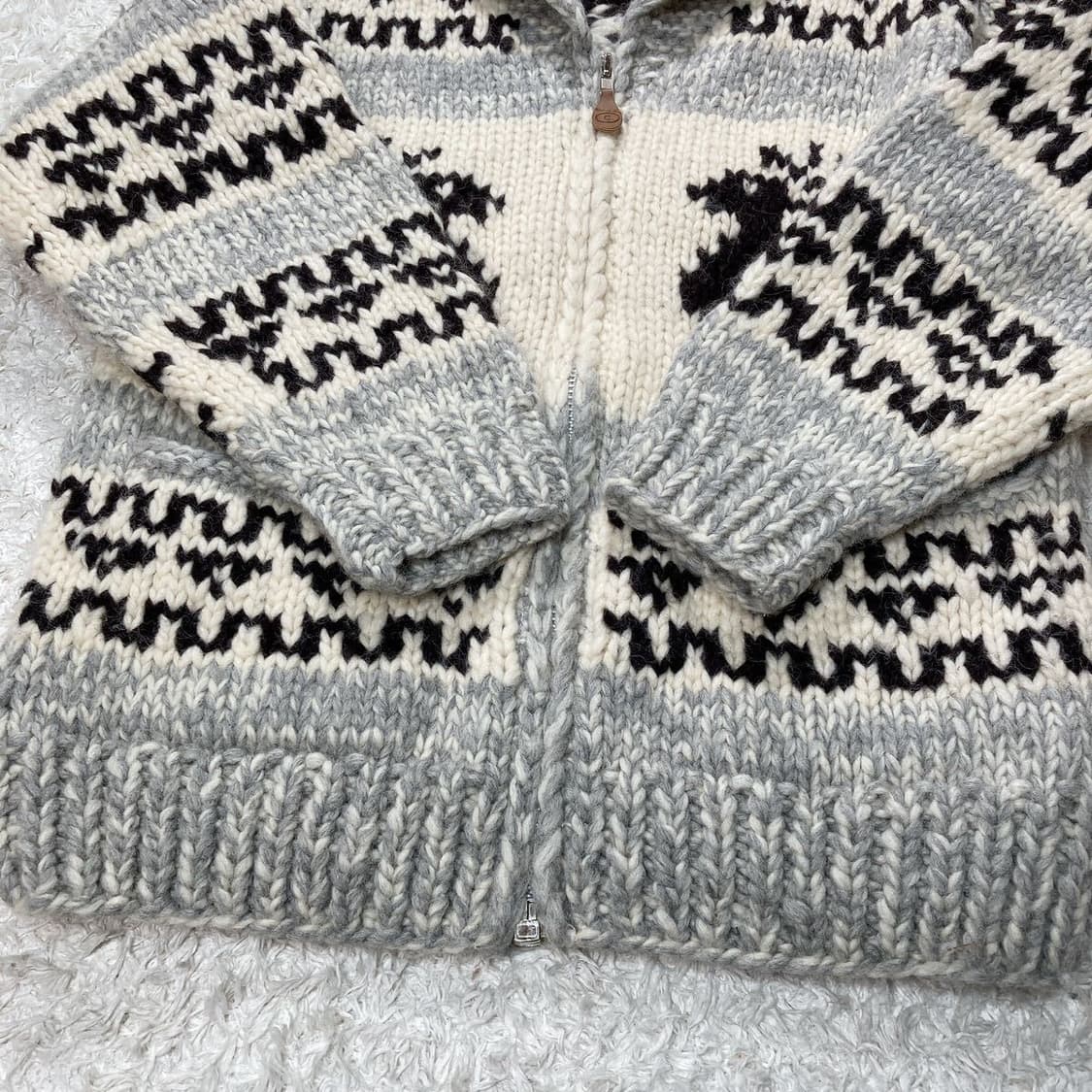 캐나다산 코위찬 니트 집업 상품이미지5