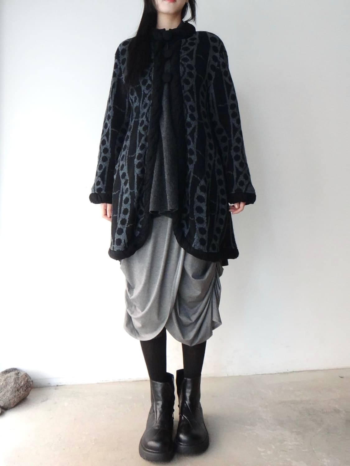 MODIGLIANI wave circle pattern cardigan  상품이미지6