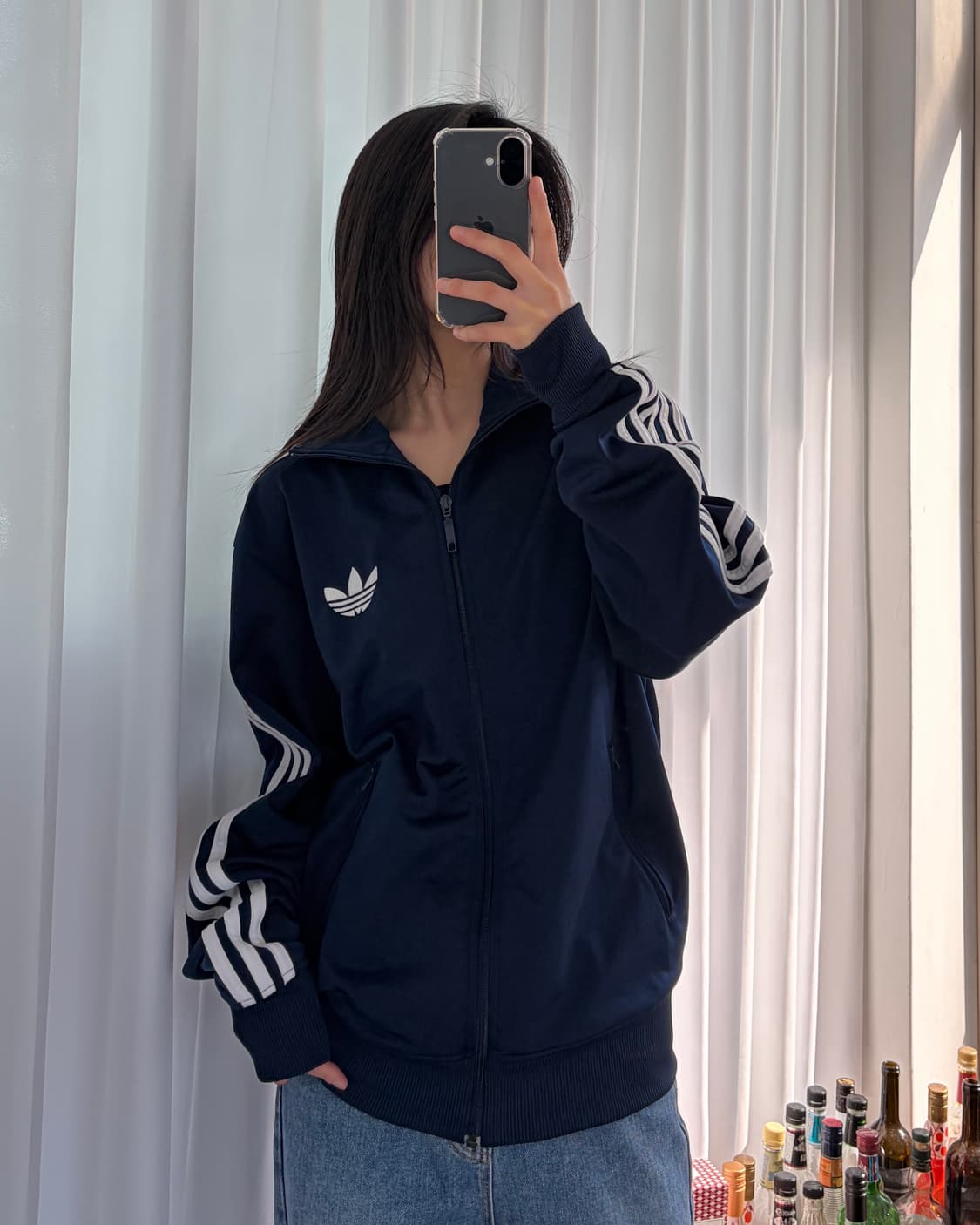 [M-L]아디다스 구형 파이어버드 네이비 트랙탑 져지 상품이미지1