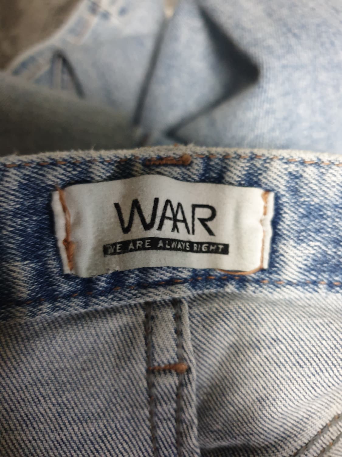 와르 롱 세미부츠컷 데님팬츠 라이트블루 (M) 상품이미지6