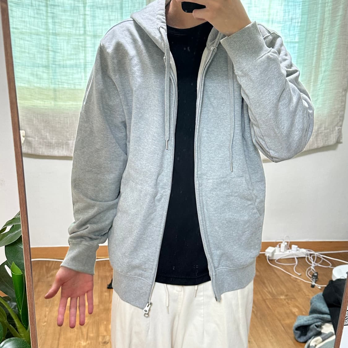 멜란지 마스터 그레이 후드집업 xl사이즈 상품이미지2