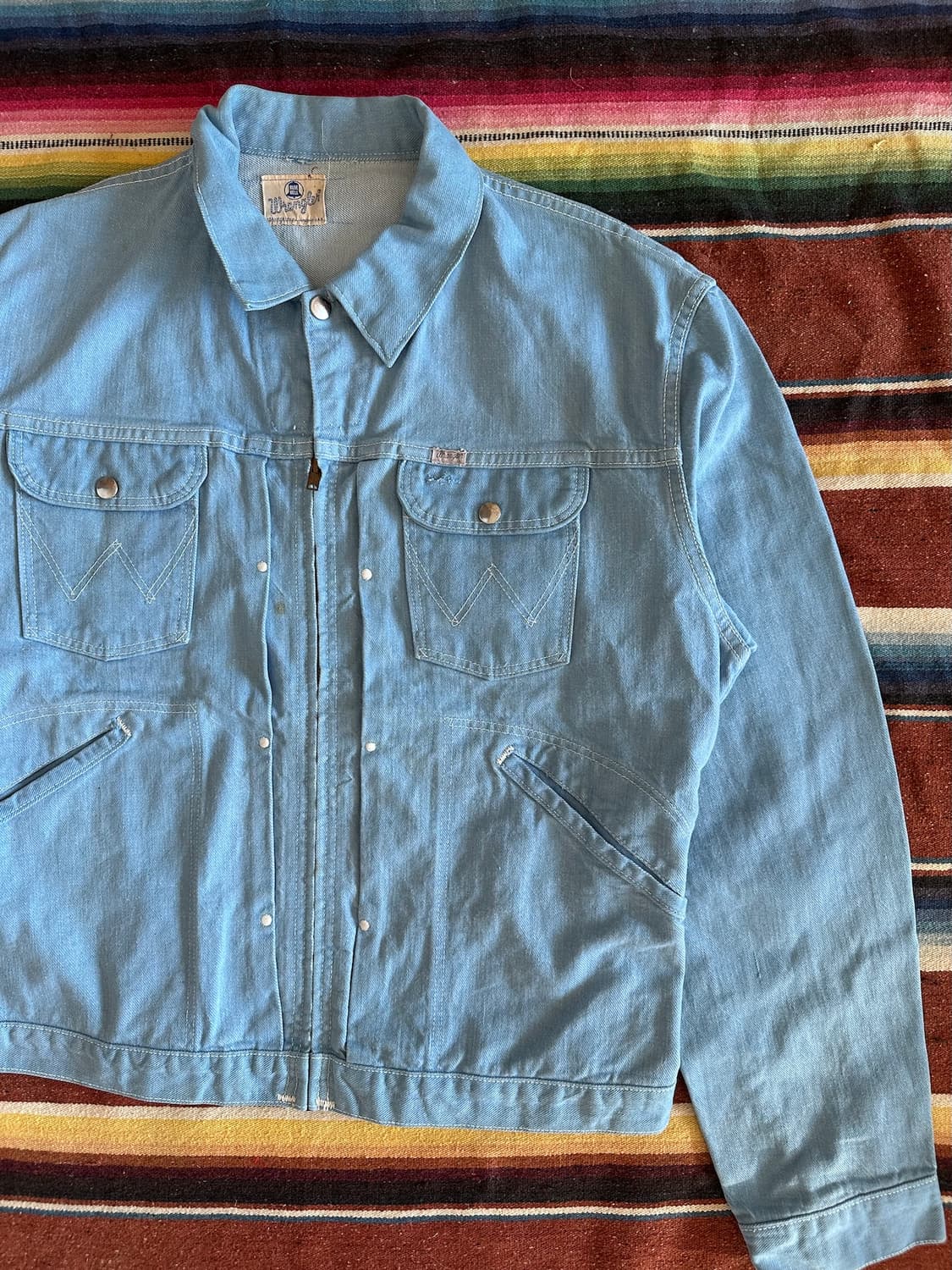 60s USA 빈티지 랭글러 22MJZ 셀비지 데님 자켓 24MJZ 상품이미지2