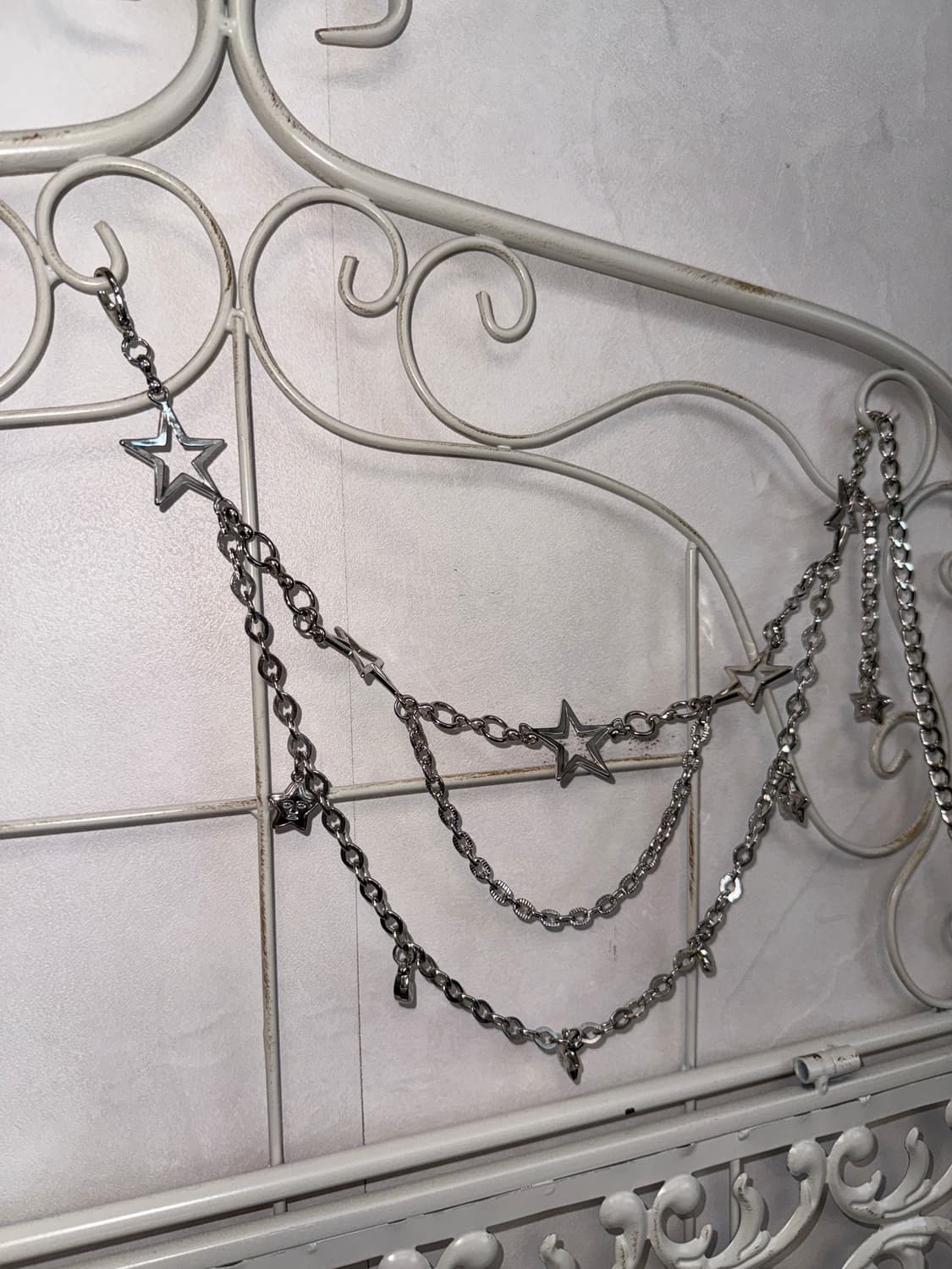 Silver star layered chain belt 상품이미지2