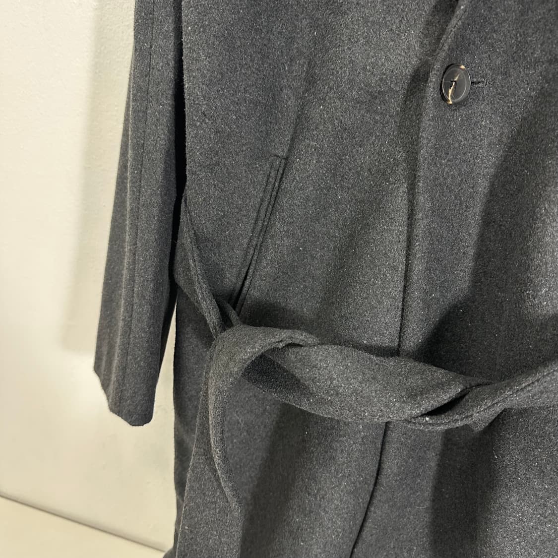 M-L MEMPHIS 차콜 로브 롱 싱글코트 상품이미지3