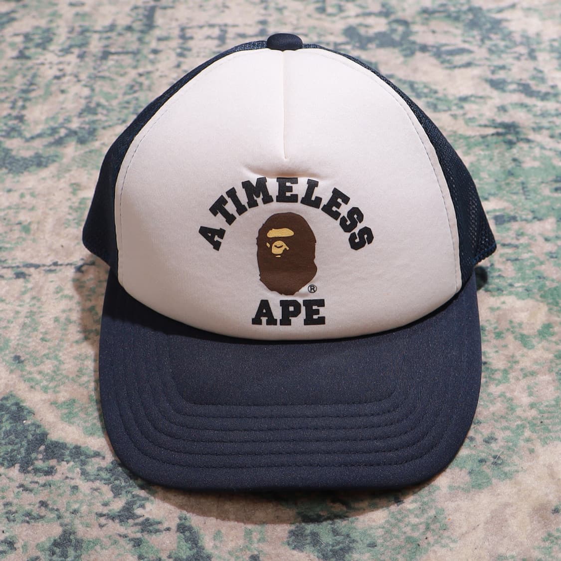 Bape 베이프 x jjjjound 컬리지 메쉬캡 모자 네이비 상품이미지2