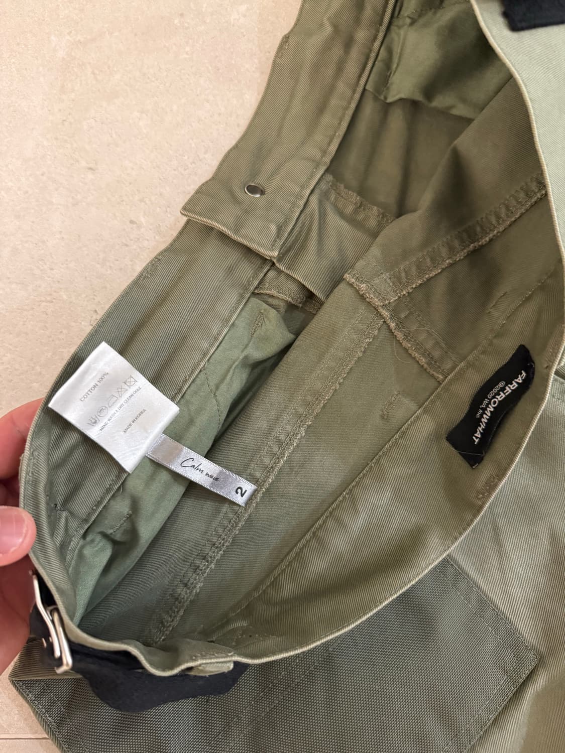 [2] 파 아카이브 레이어드 워크 팬츠 올리브 상품이미지10