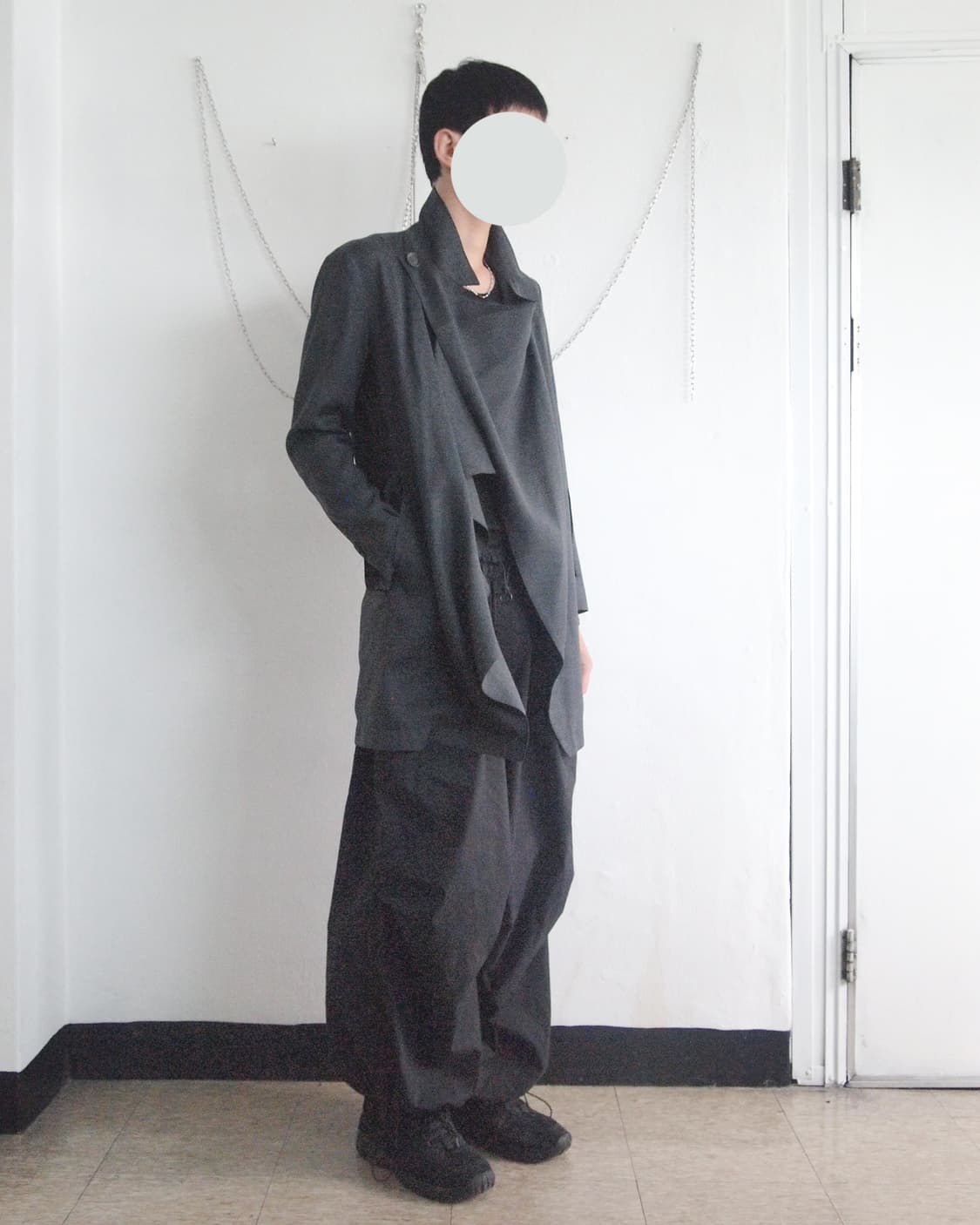 줄리아노 후지와라 아방가르드 드레이프 코트 상품이미지2