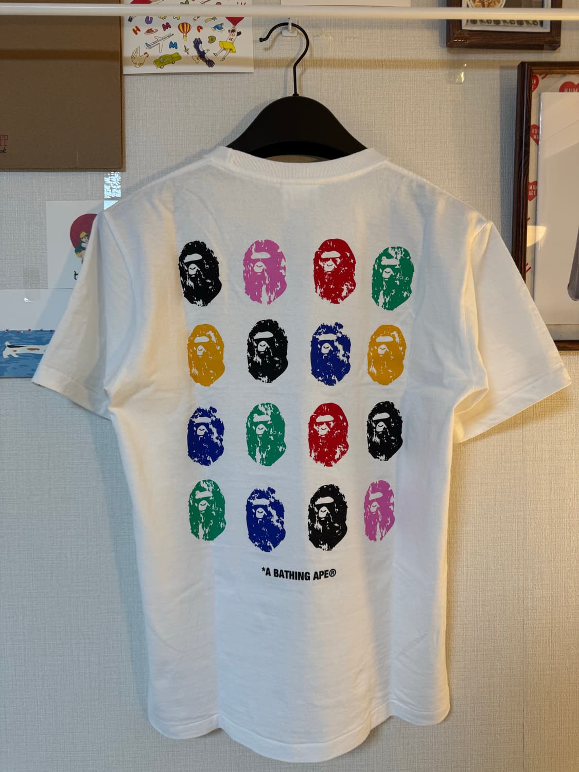 [S]베이프 32주년 에이프 헤드 티셔츠 화이트 상품이미지3