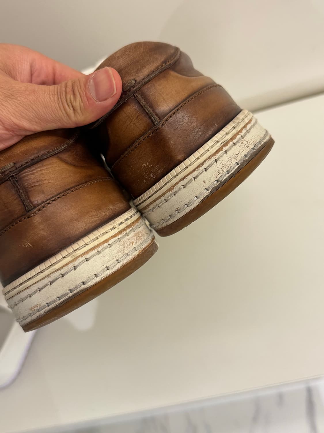 Berluti 브라운 레더 스니커즈 상품이미지6