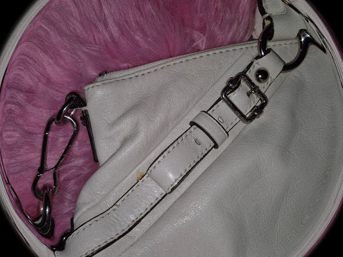 COACH 2000s White mini Buckle leather Ba 상품이미지3