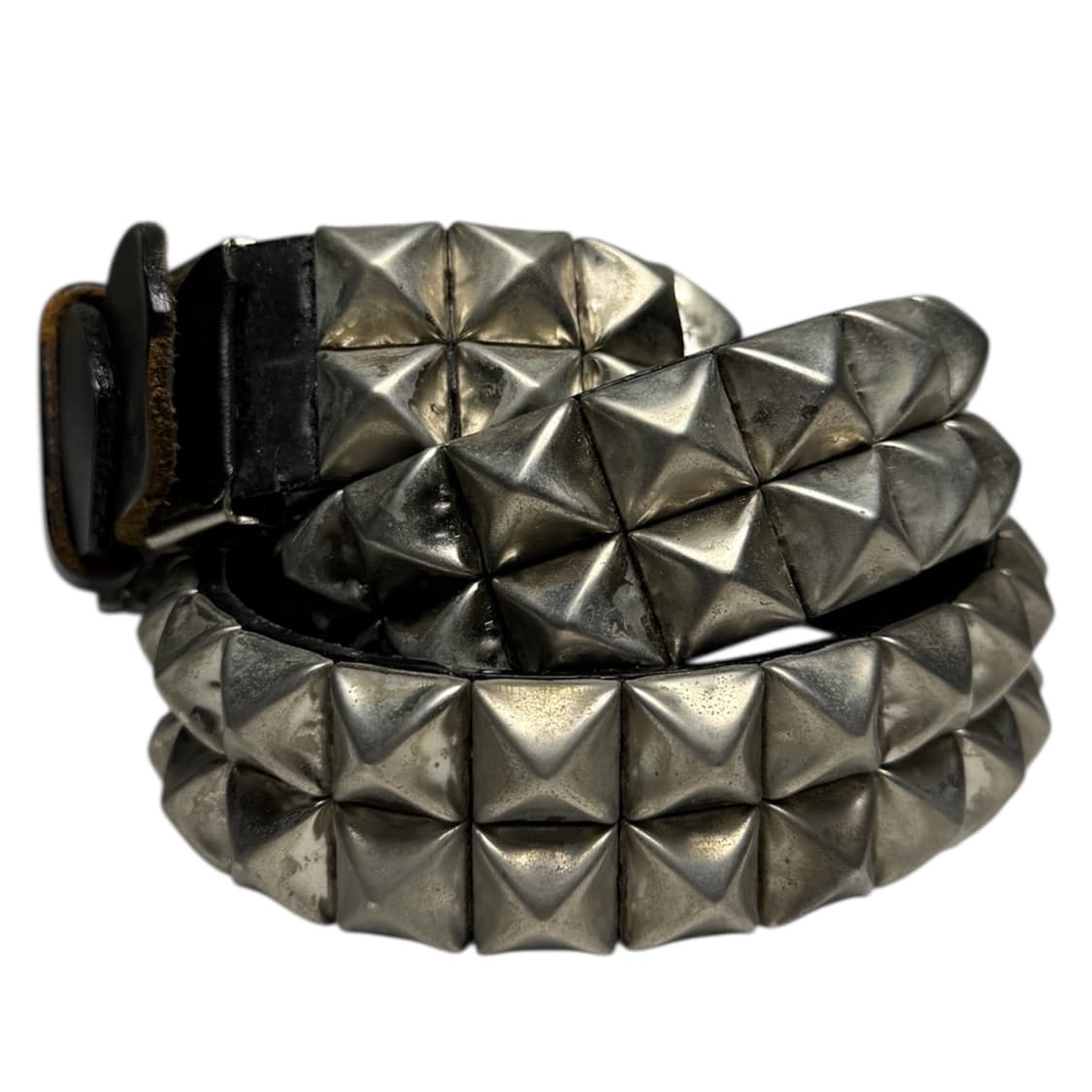 일본제 빈티지 진짜 가죽 스터드 폭탄 벨트 상품이미지1