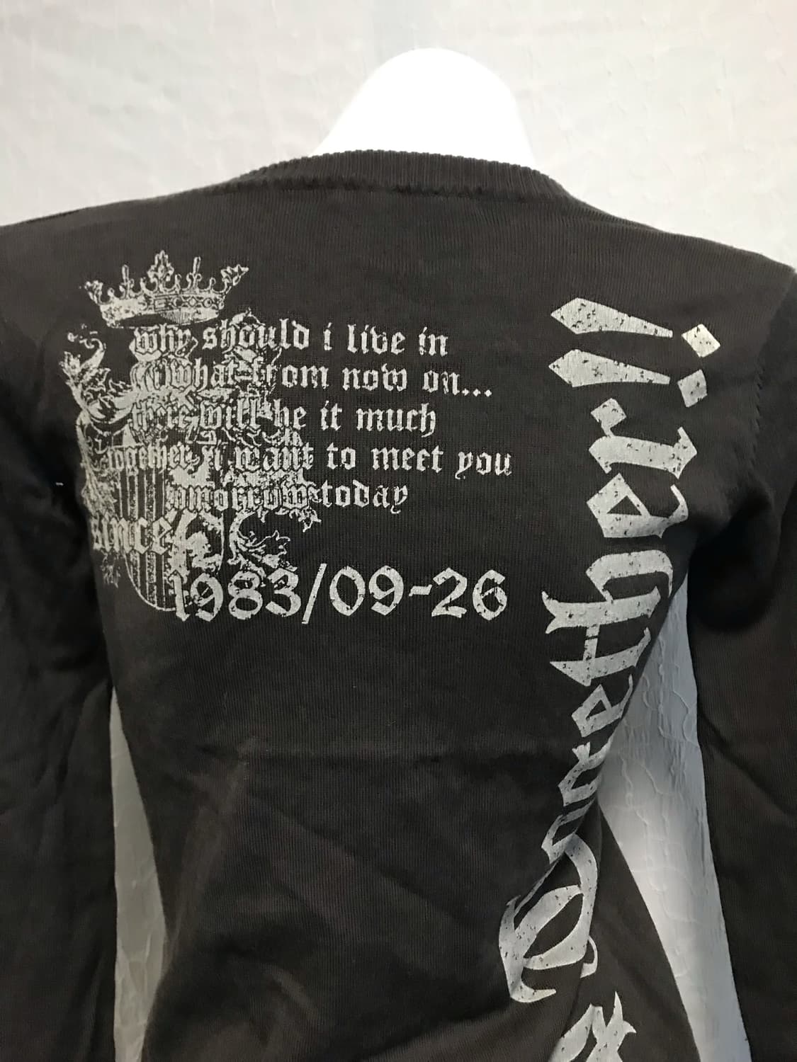 빈티지 ingni 잉그니 갸루 펑크 레터링 니트 롱슬리브 탑 상품이미지5