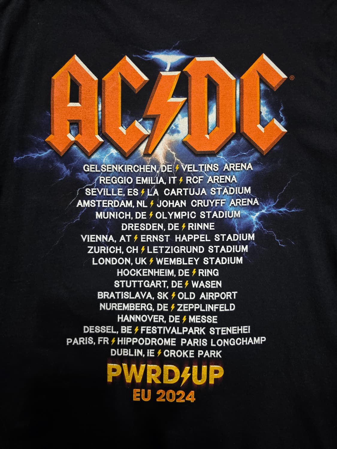 ACDC PWR UP EU 2024 유럽투어 밴드티 락밴드티 반팔티 L 상품이미지6