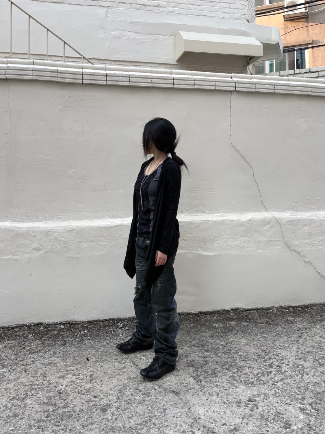 Vintage cotton drape cardigon 상품이미지3