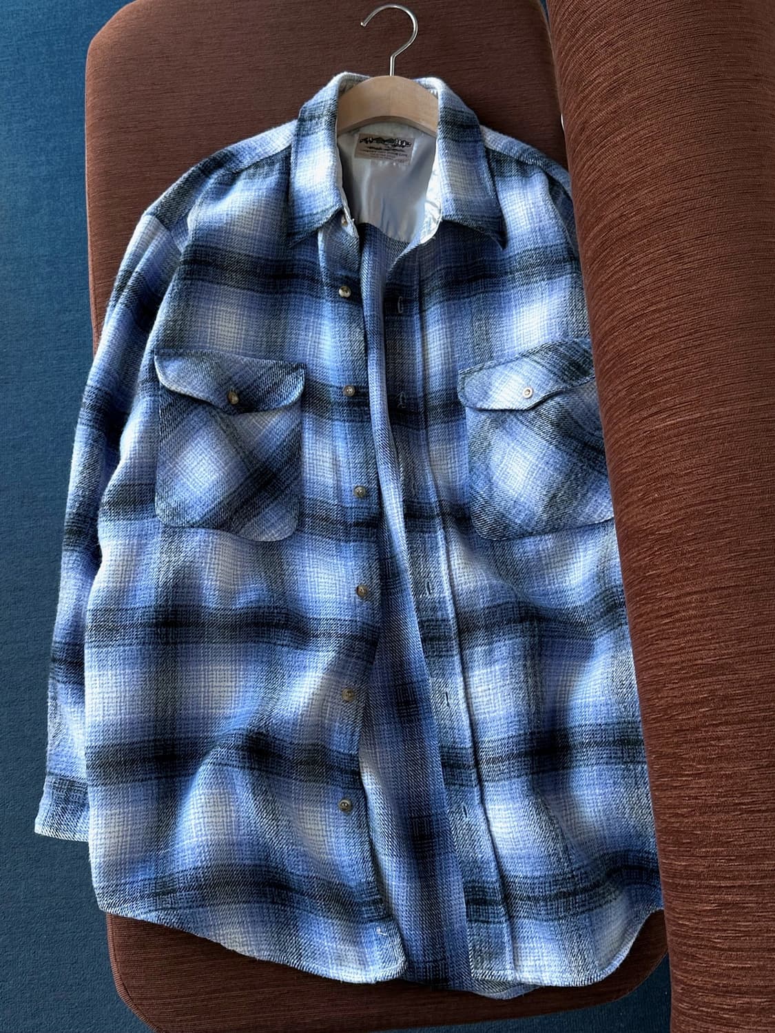 Acrylic woven check work shirt 상품이미지5