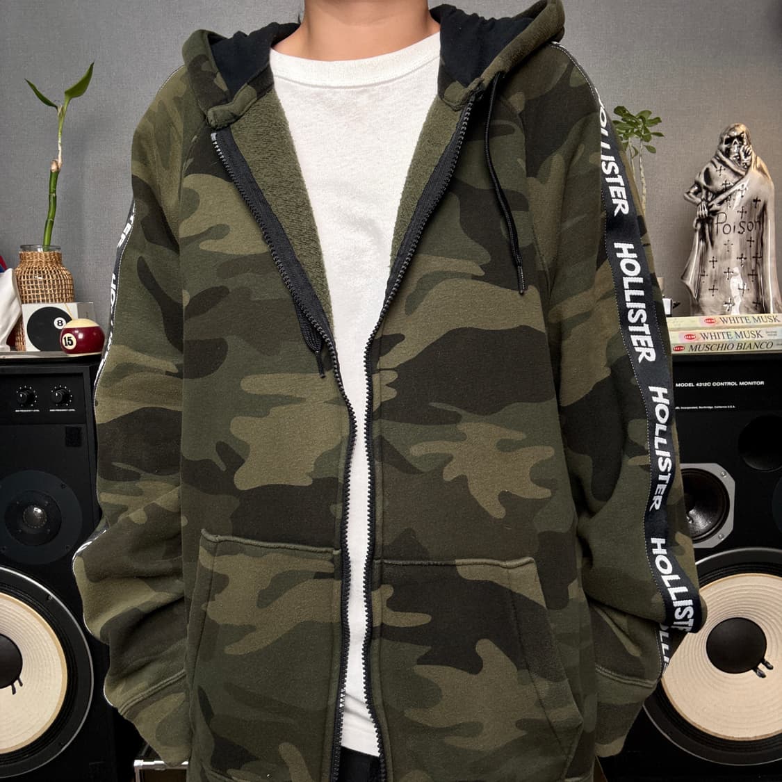 홀리스터 빈티지카모 후드집업 상품이미지1