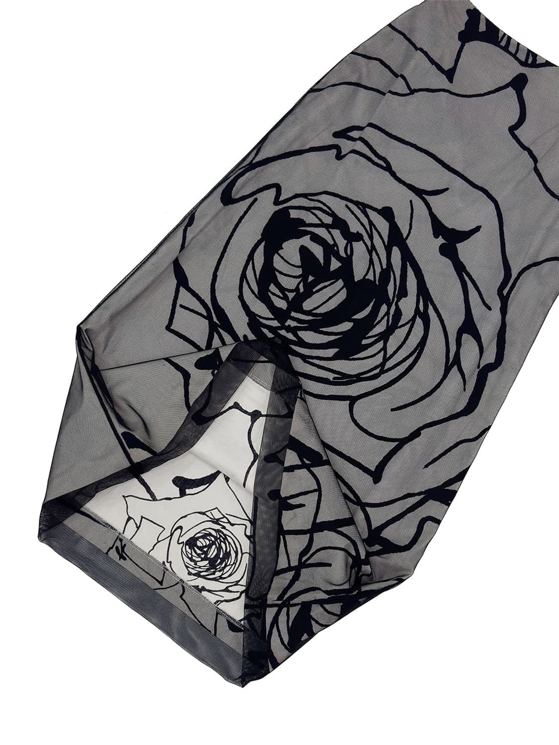  Sheer Floral Print Long Skirt/ 40 상품이미지3