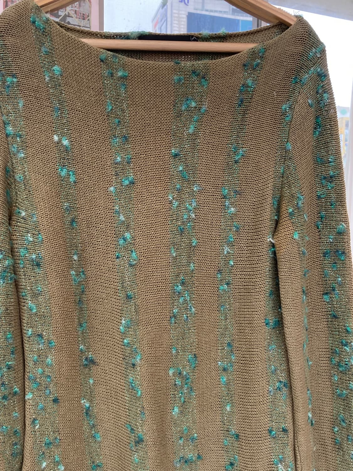 빈티지 카키 그런지 니트 상품이미지3