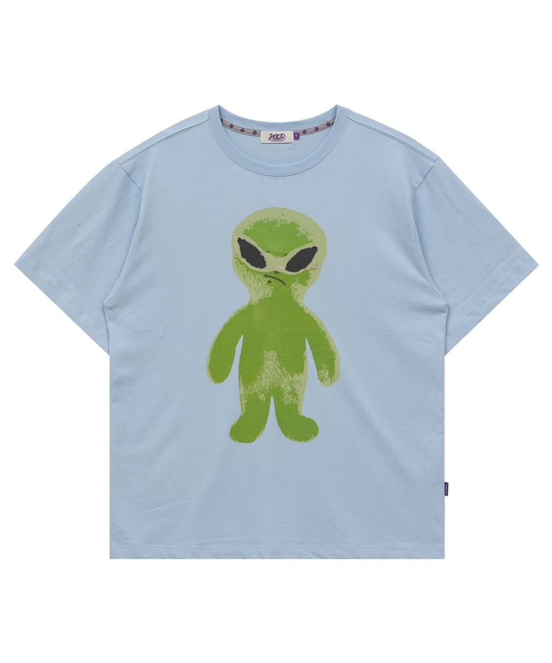 후드후드  에일리언 그래픽 반팔티셔츠 스카이블루 상품이미지1
