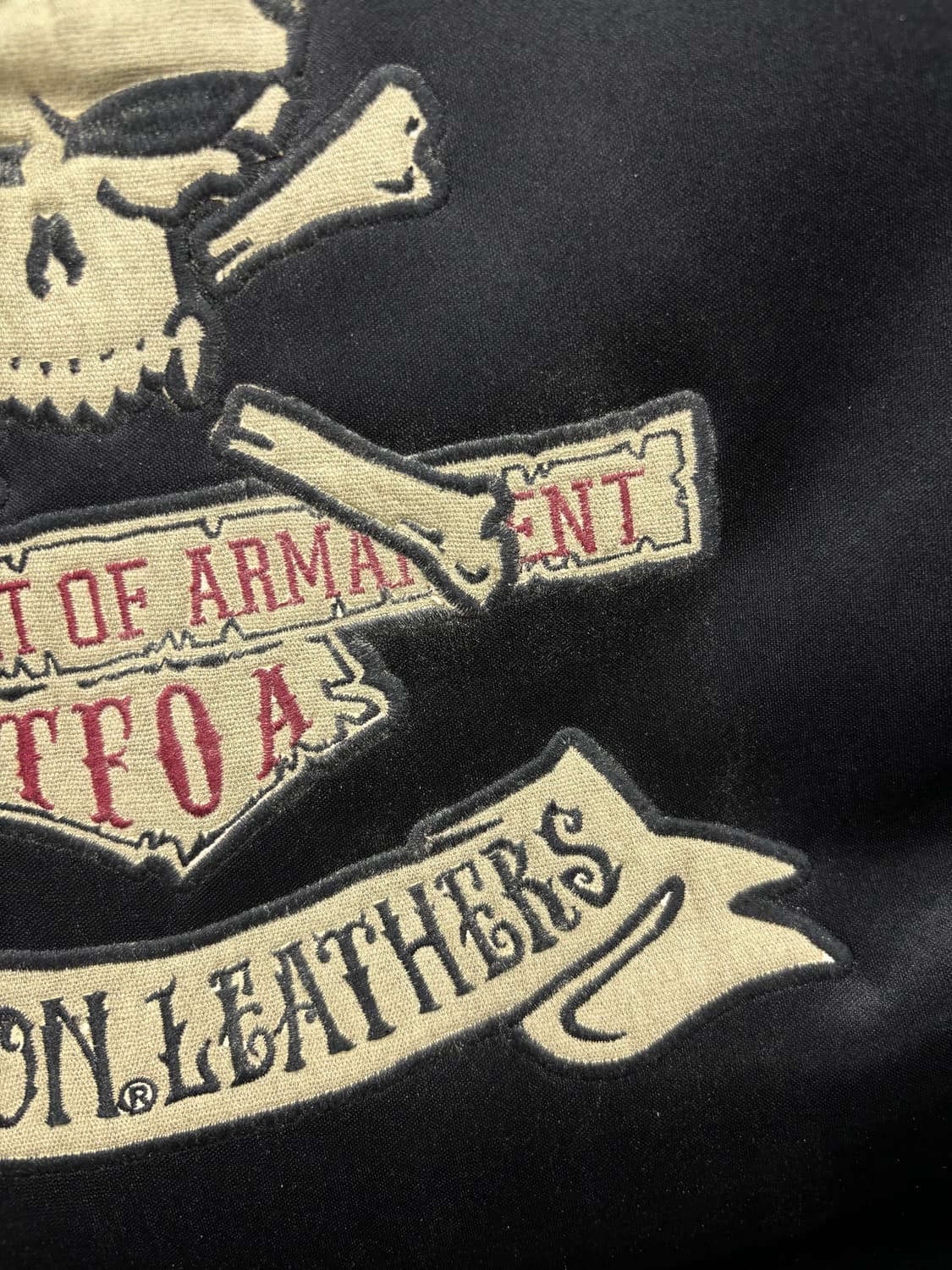 밴슨 레더 스컬 코튼 라이더 자켓 상품이미지7