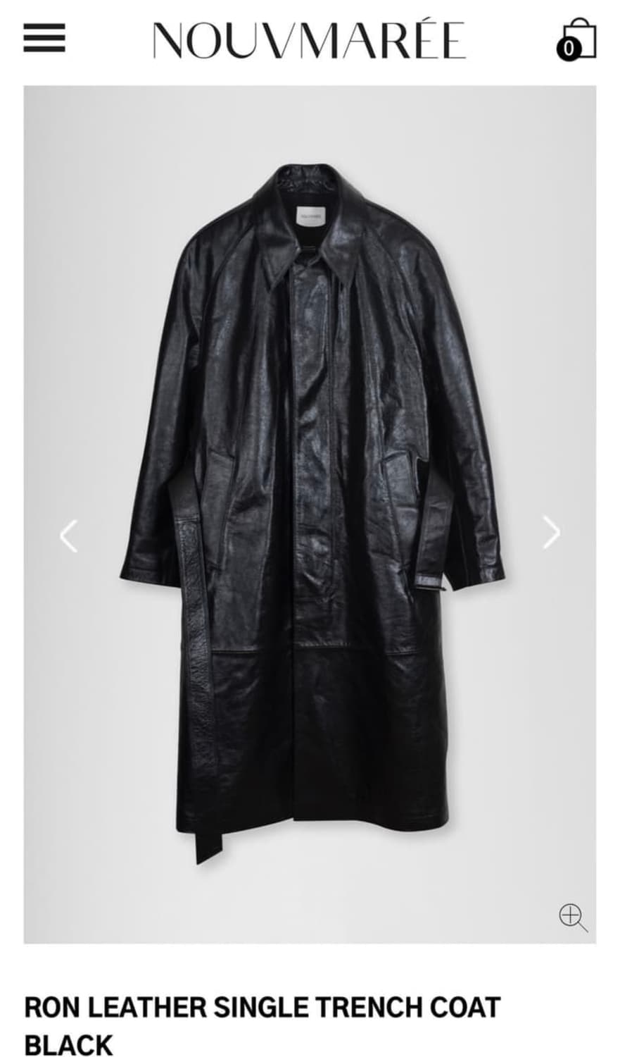 누마레 레더 트렌치코트 상품이미지5