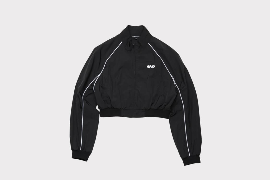 [여성 M] 우알롱 트랙 로고 파이핑 크롭 자켓 상품이미지1