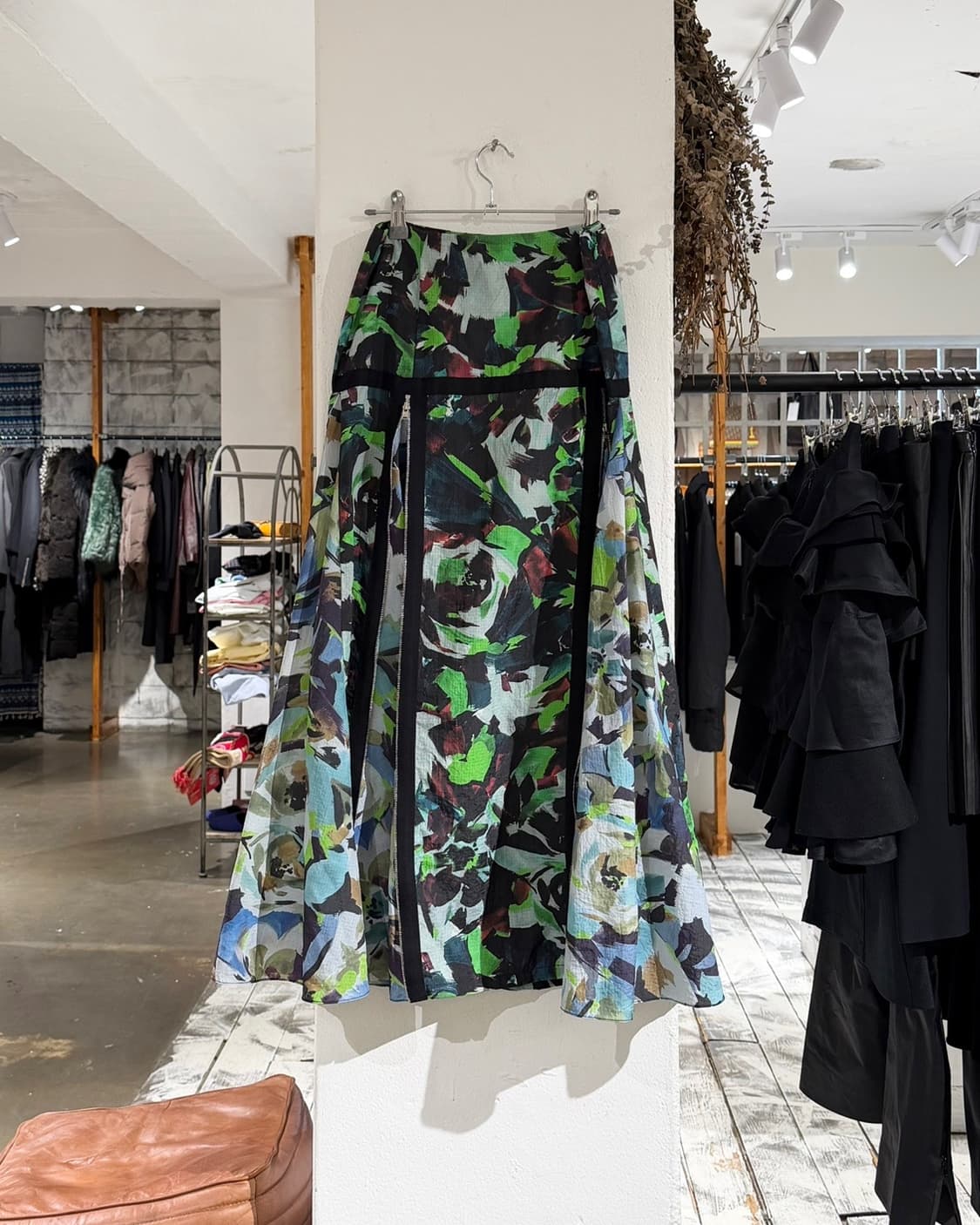 겐조 그린 아카이브 플로랄 지퍼 맥시 스커트 상품이미지1