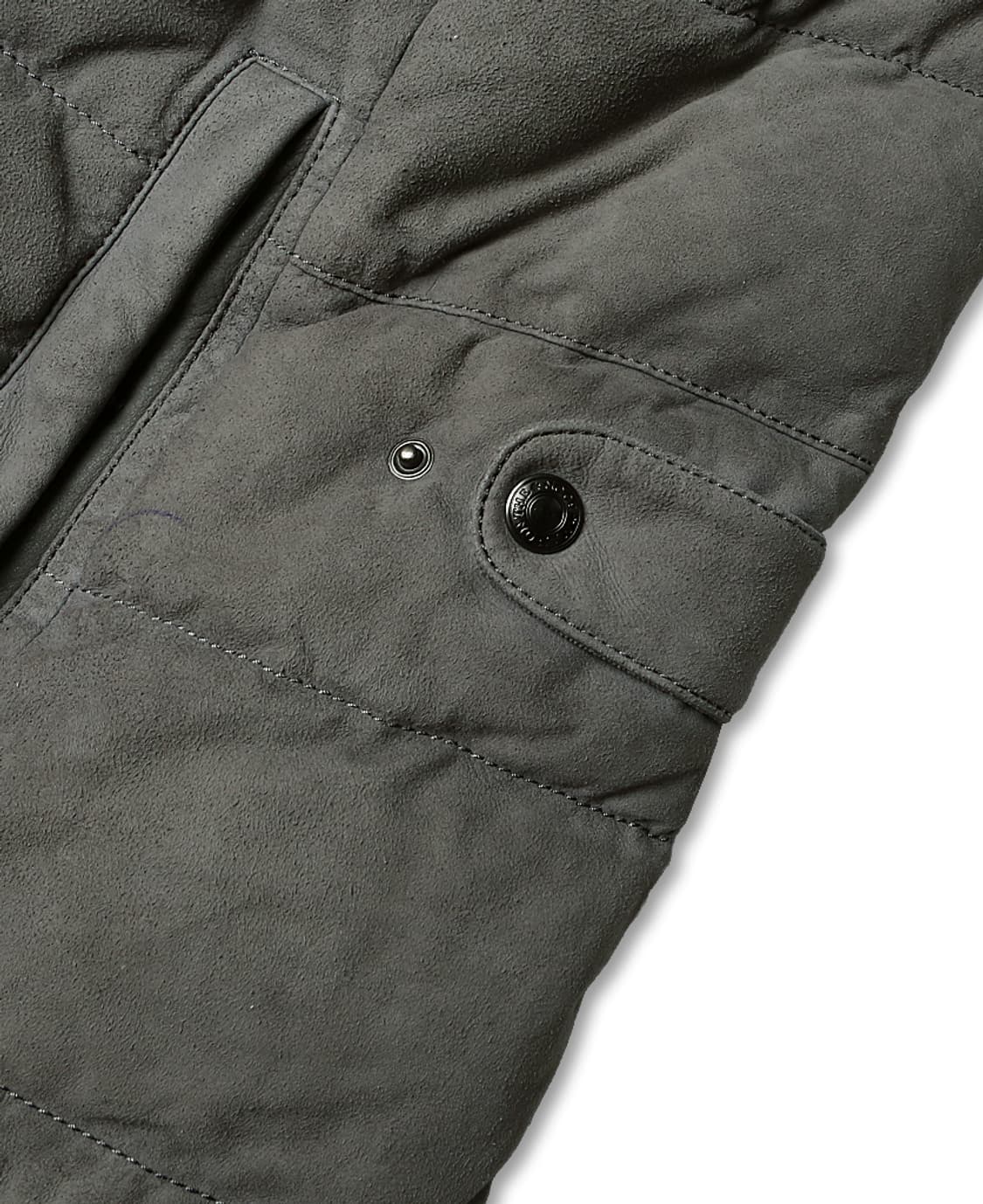 맨온더분 [Man On The Boon] 염소 스웨이드 구스 패딩 베스트 상품이미지6