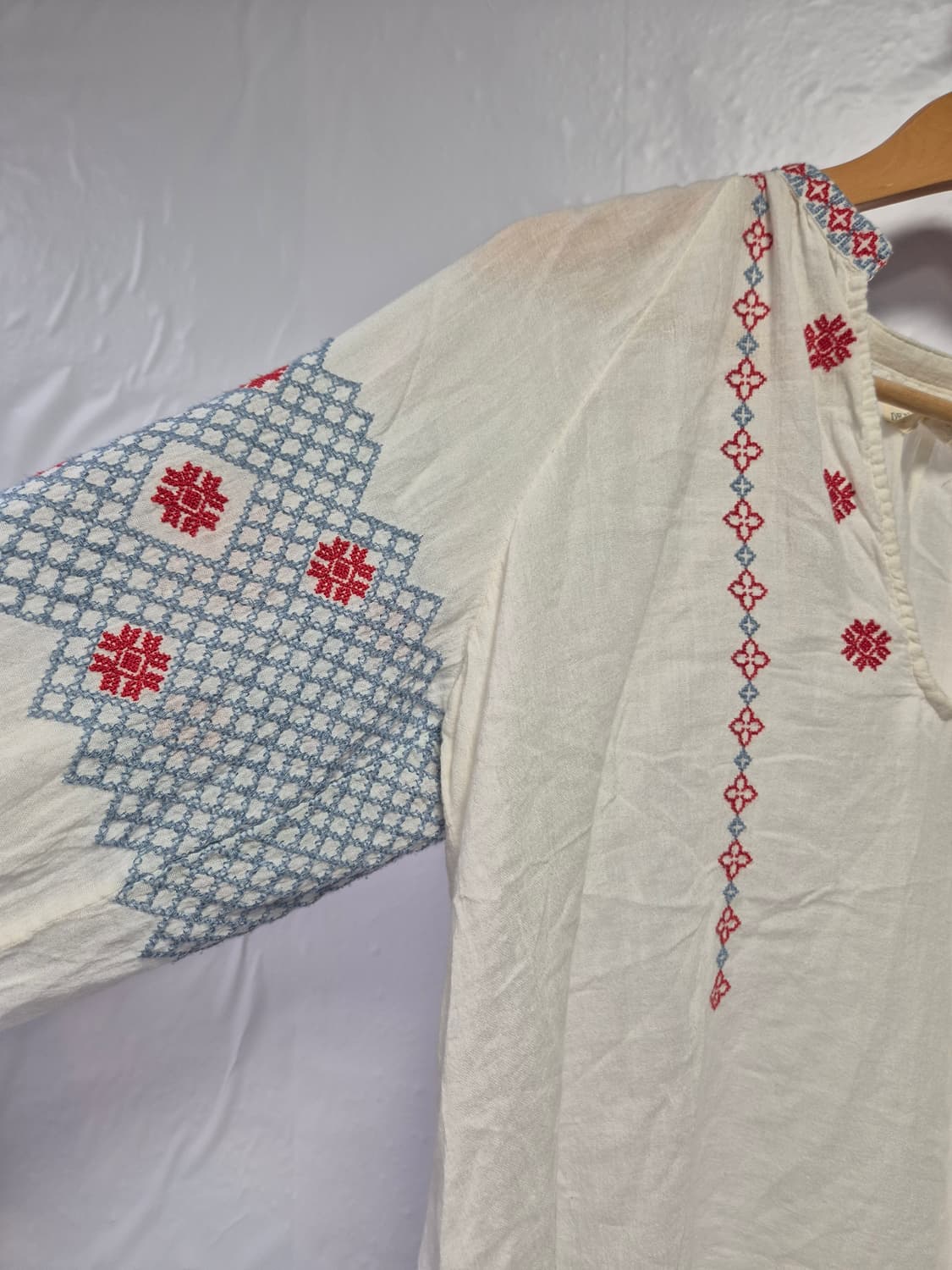 데님앤서플라이 랄프로렌 아이보리 자수 블라우스 XS사이즈 상품이미지5