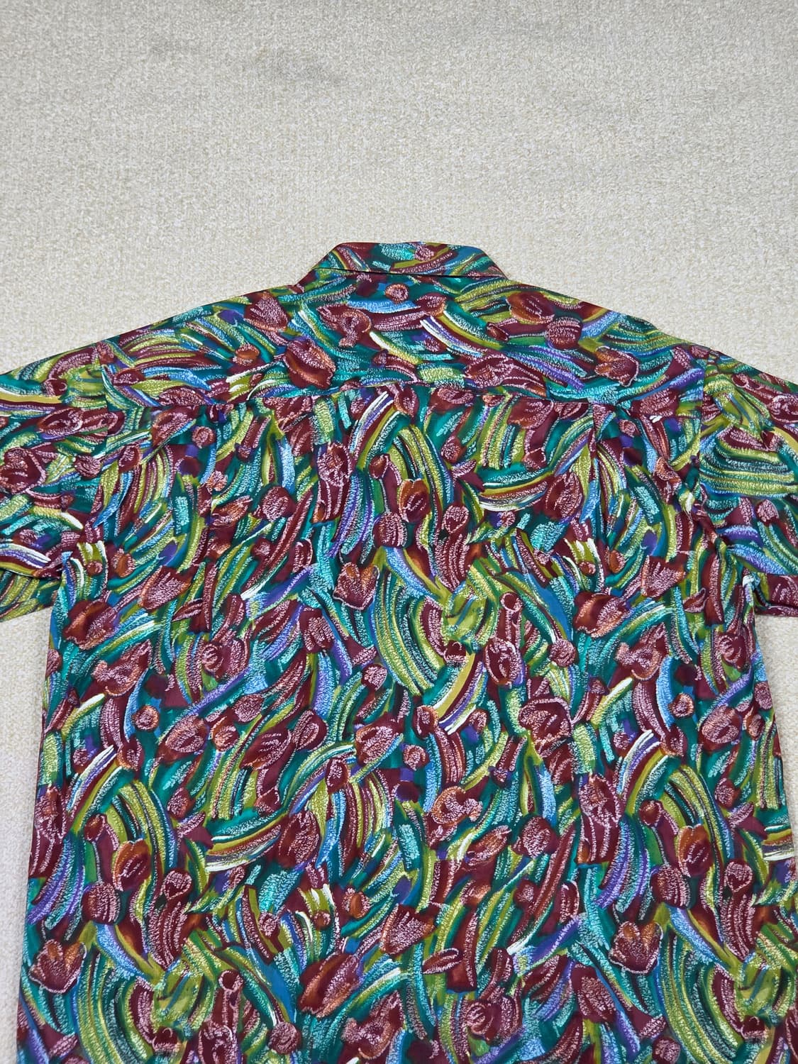 [마리오 발렌티노] 멀티 컬러 추상 패턴 코튼 반팔 셔츠 | S00120 상품이미지6