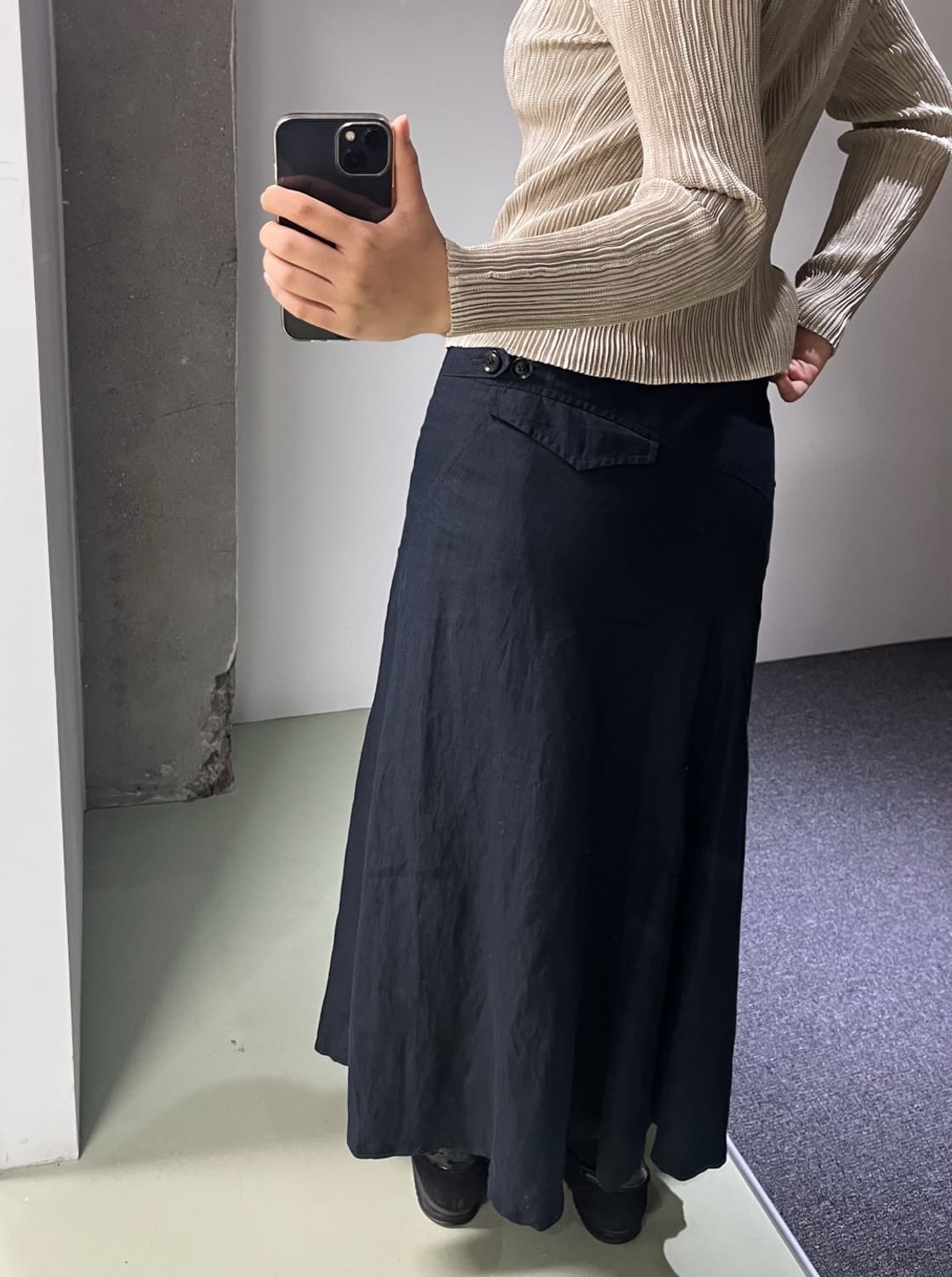 요지 야마모트 Y's 롱 린넨 스커트 상품이미지4