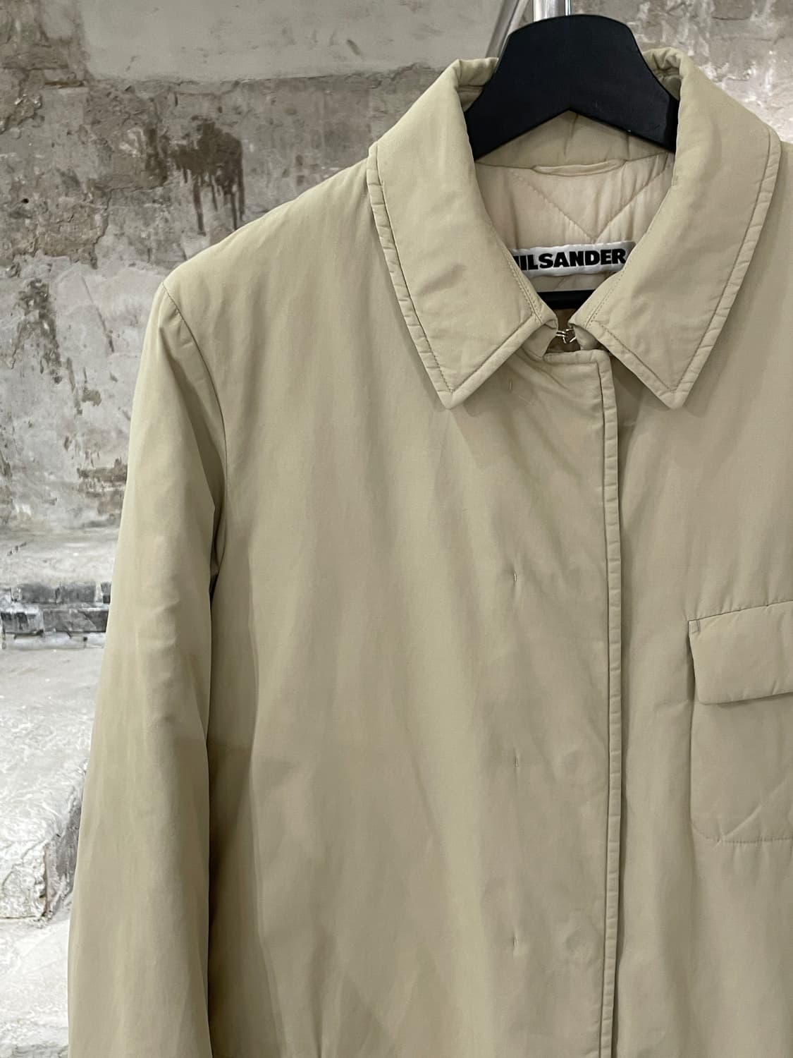 질샌더 슈크림 히든 버튼 누빔 자켓 상품이미지2