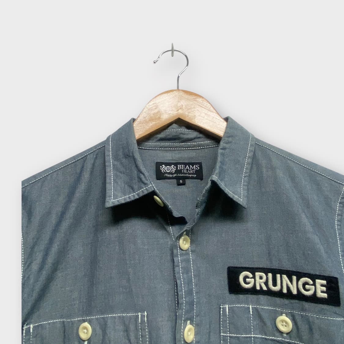 빔즈 GRUNGE 빈티지 카고 워크셔츠 S 상품이미지5