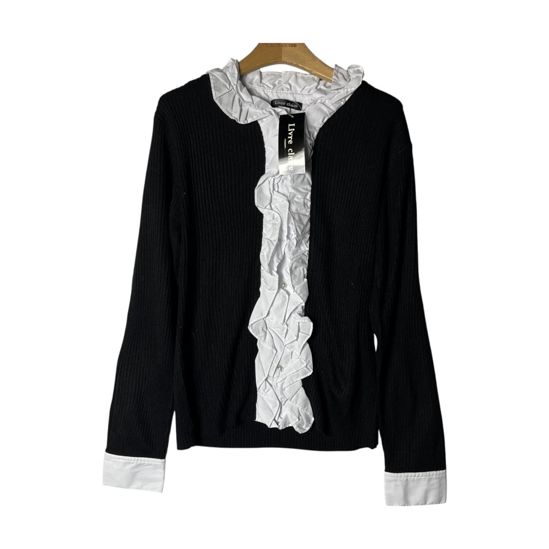 [Livre claire] 프릴셔츠 레이어드 니트 (새상품) 상품이미지1