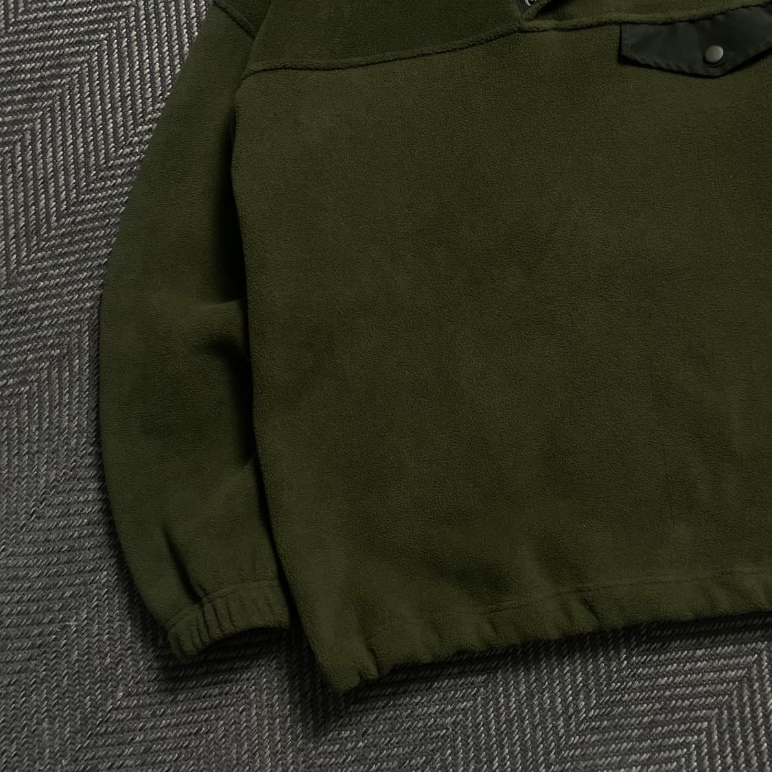 빈티지 풀오버 포켓 버튼 플리스 그린o 4820 상품이미지4