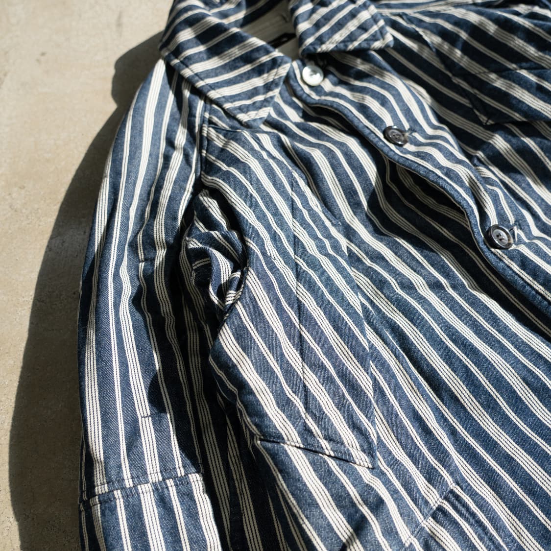 주카 히코리 스트라이프 패딩 워크 자켓 (오리가미 디테일) 상품이미지3