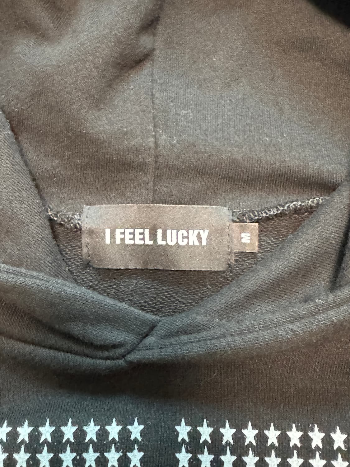 [M] 아이필럭키 스타 후드 블랙 상품이미지4