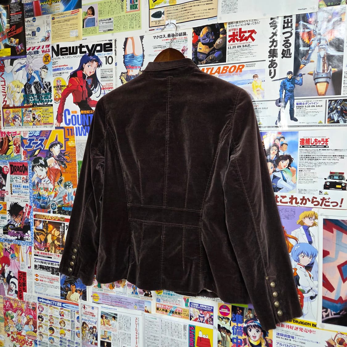 JPN 빈티지 버튼 브라운 벨벳 자켓 상품이미지6