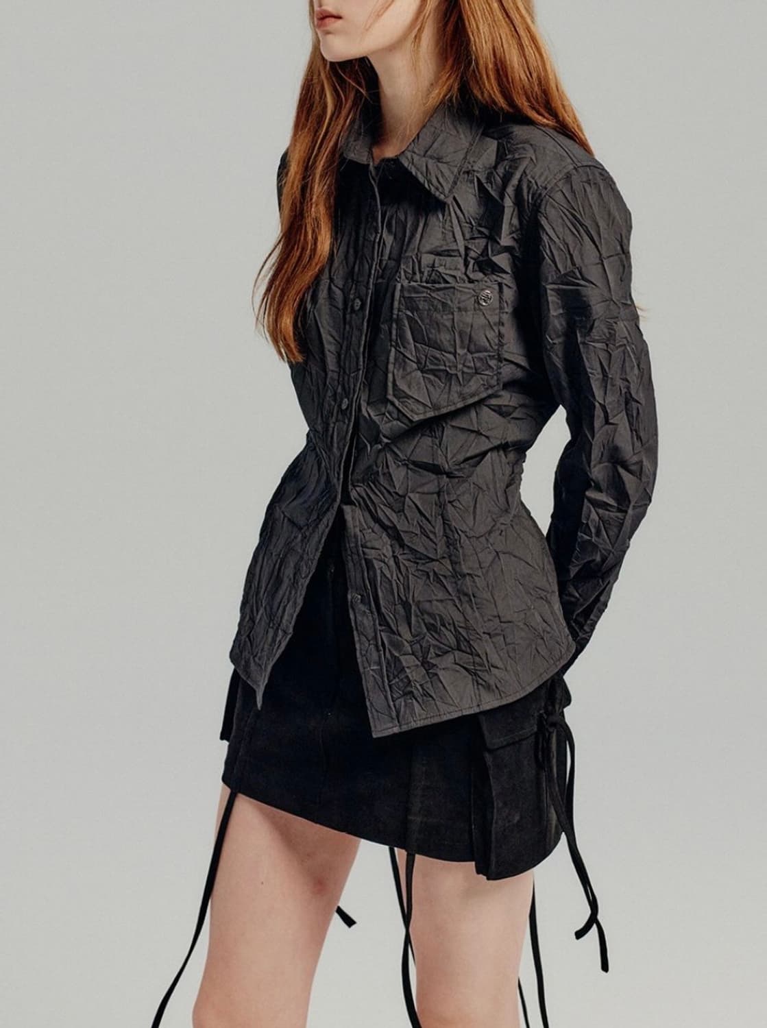 스웨이드 스트링 스커트  상품이미지2