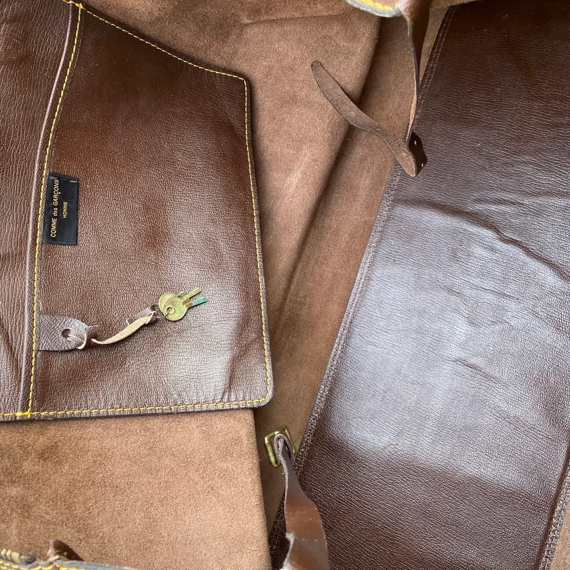 80s 꼼데가르송 가죽 보스턴백 상품이미지9