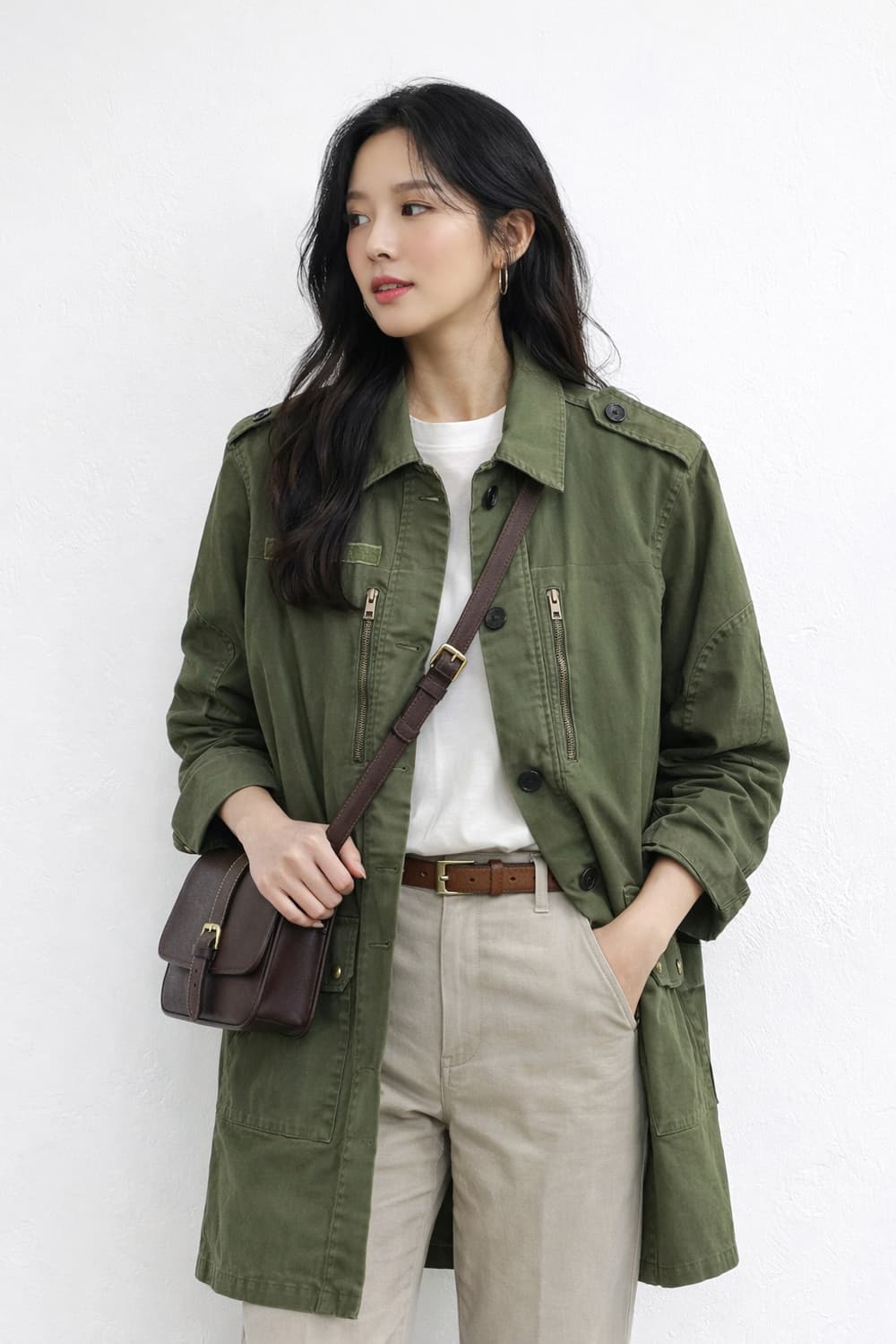 쟈딕앤볼테르 백 자수 별 패치 야상 코트 상품이미지1