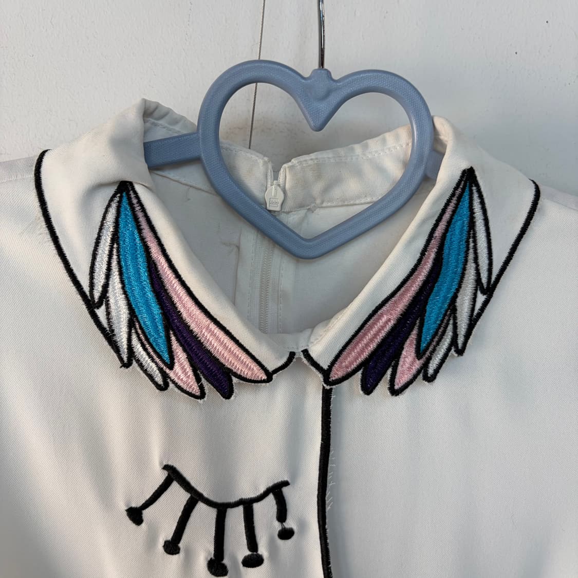 명품 화이트 자수 블라우스 상품이미지2