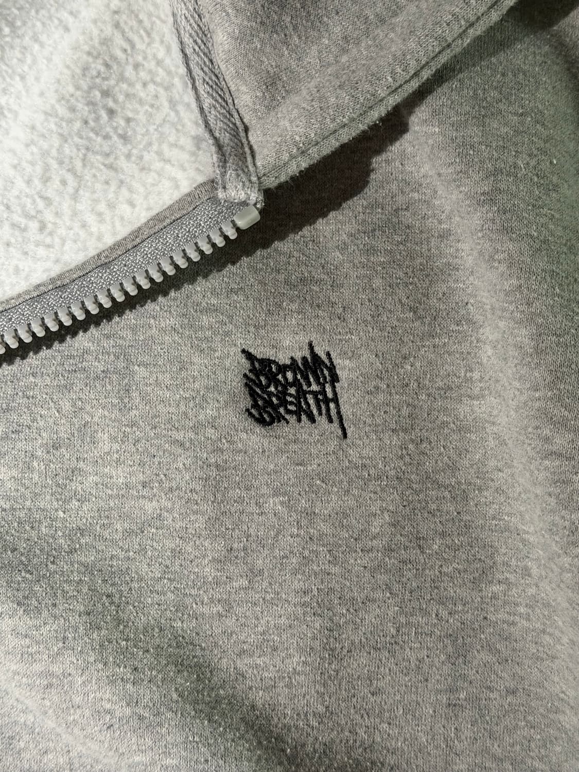 브라운브레스 태그 후드 집업 멜란지 그레이 상품이미지4