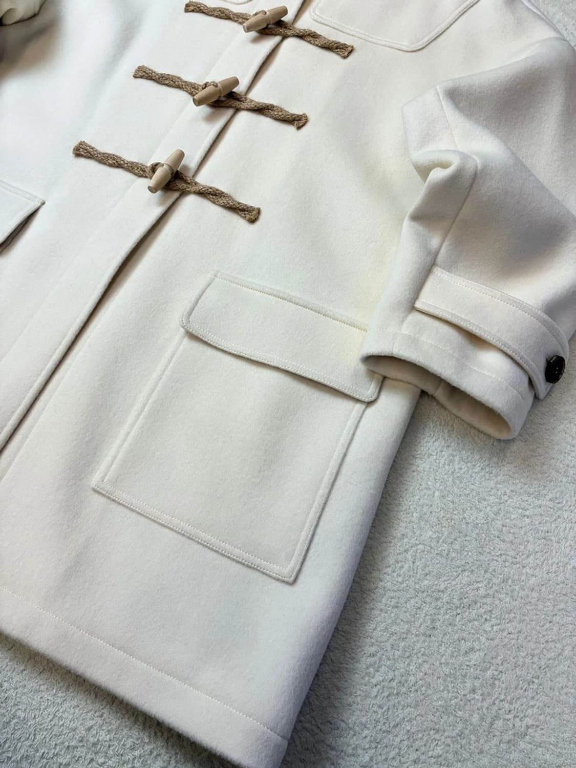 메인부스 MAINBOOTH 아이보리 오버 울 더플 코트 PN5770 상품이미지5