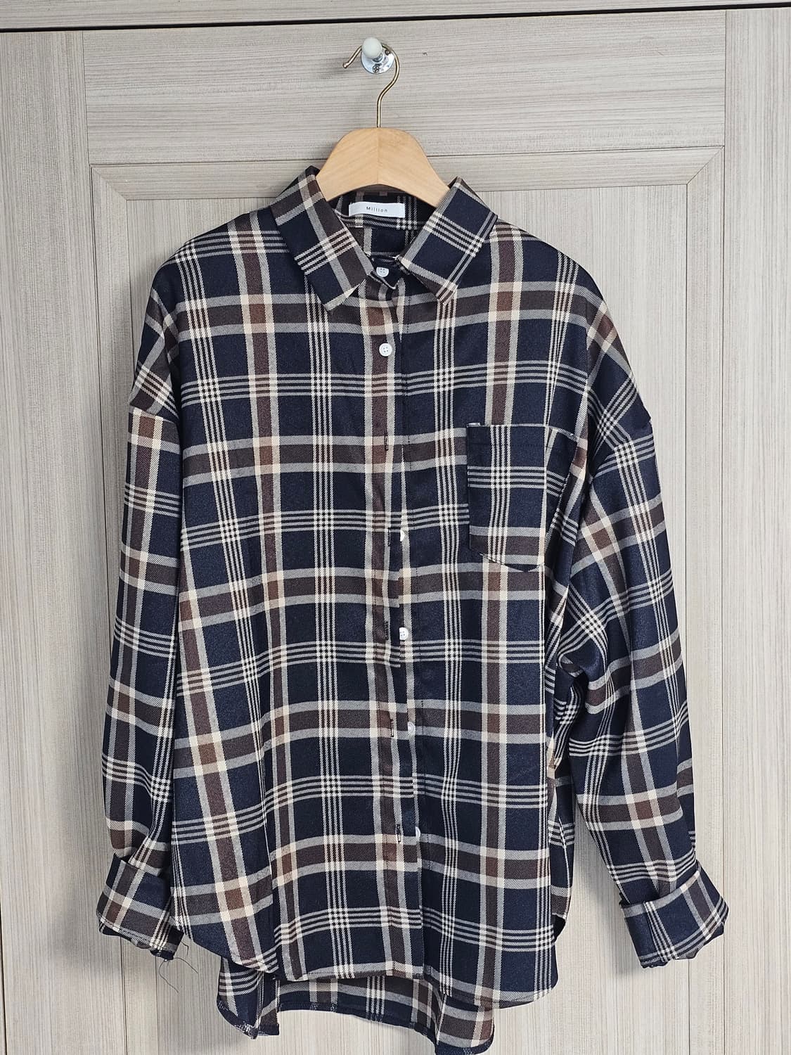 체크남방 오버핏 상품이미지1