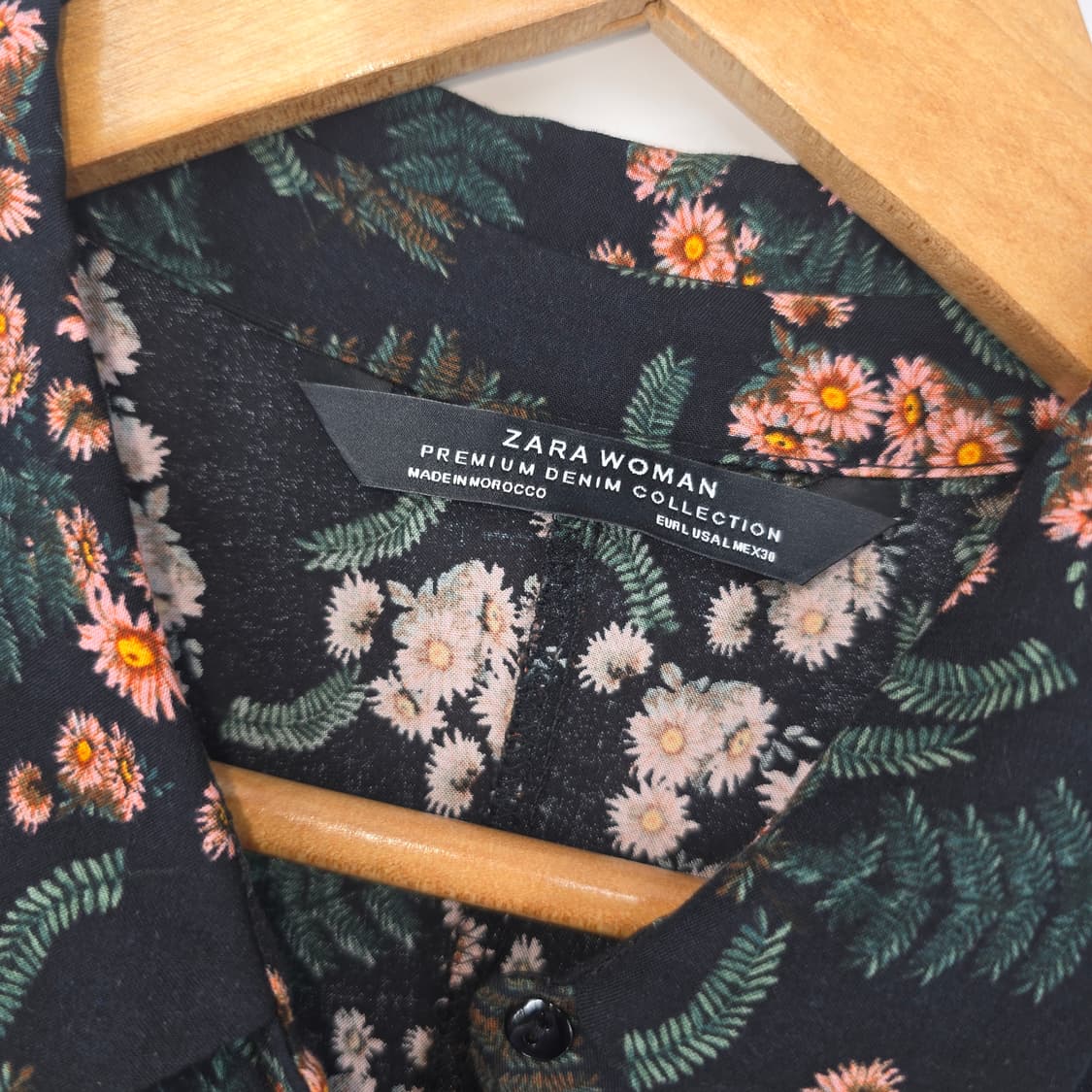 ZARA 프리미엄 플로럴 셔츠 롱 원피스 상품이미지10